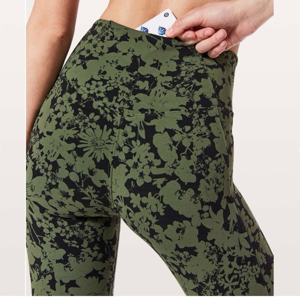 Lululemon Special Edition All You Do Tight 25” Efflorescent Barracks Green Black